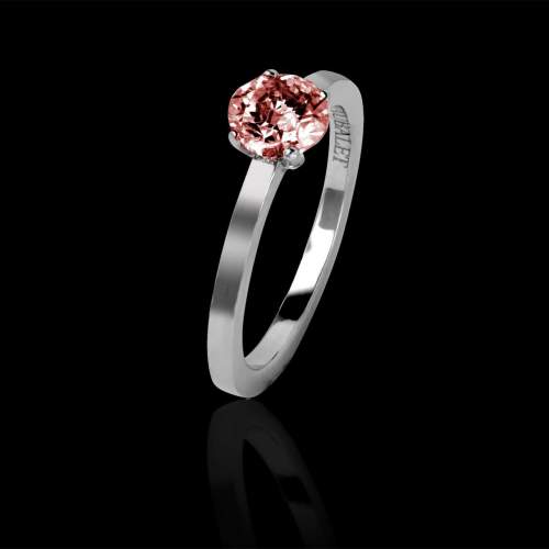 Bague solitaire rubis or blanc Judith solo